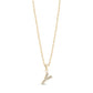 Stone-Set Initial Gold Pendant - Women Pendant - The Steel Shop