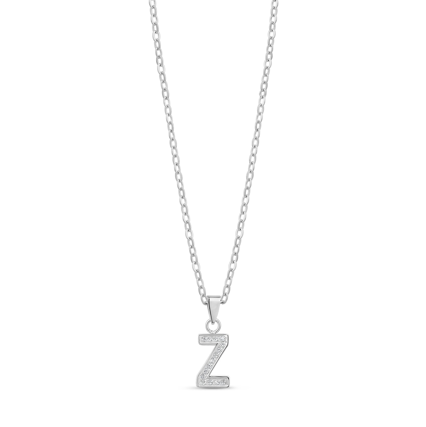 Stone-Set Initial Pendant - Women Pendant - The Steel Shop