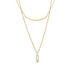 Layered Bar CZ Pendant Necklace - Women Pendant - The Steel Shop