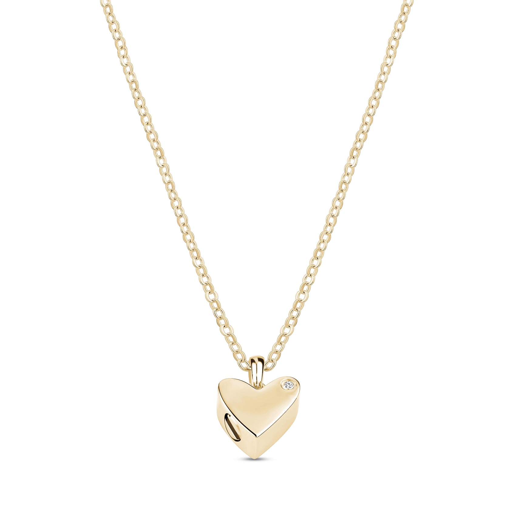 Contemporary Heart Urn Pendant - Women Pendant - The Steel Shop