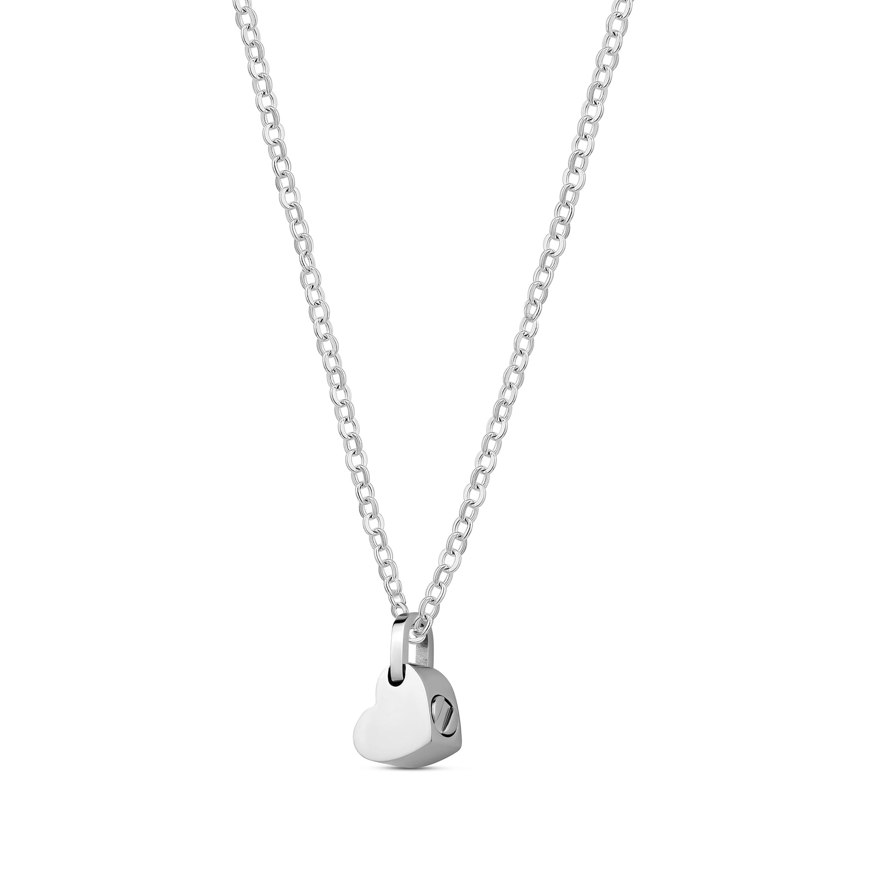 Minimalist Side-Hanging Heart Urn Pendant - Women Pendant - The Steel Shop