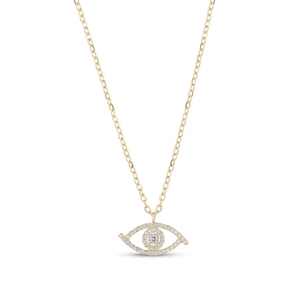 Stone-Set Protective Evil Eye Pendant - Women Pendant - The Steel Shop