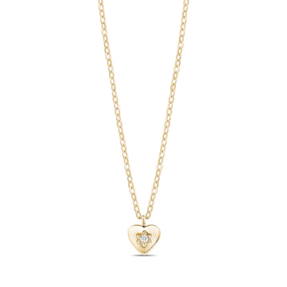 Minimal Star of David Heart Pendant - Women Pendant - The Steel Shop