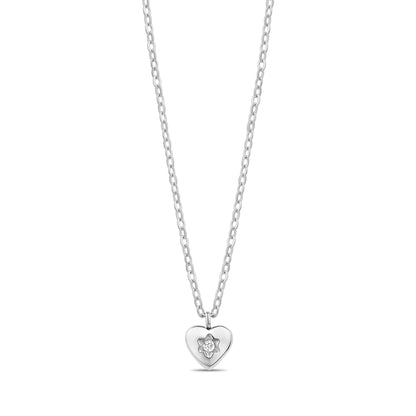 Minimal Star of David Heart Pendant - Women Pendant - The Steel Shop