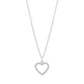 Pavé Open Heart Pendant - Women Pendant - The Steel Shop