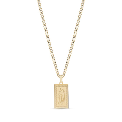 Minimal Allah Rectangle Pendant - Women Pendant - The Steel Shop