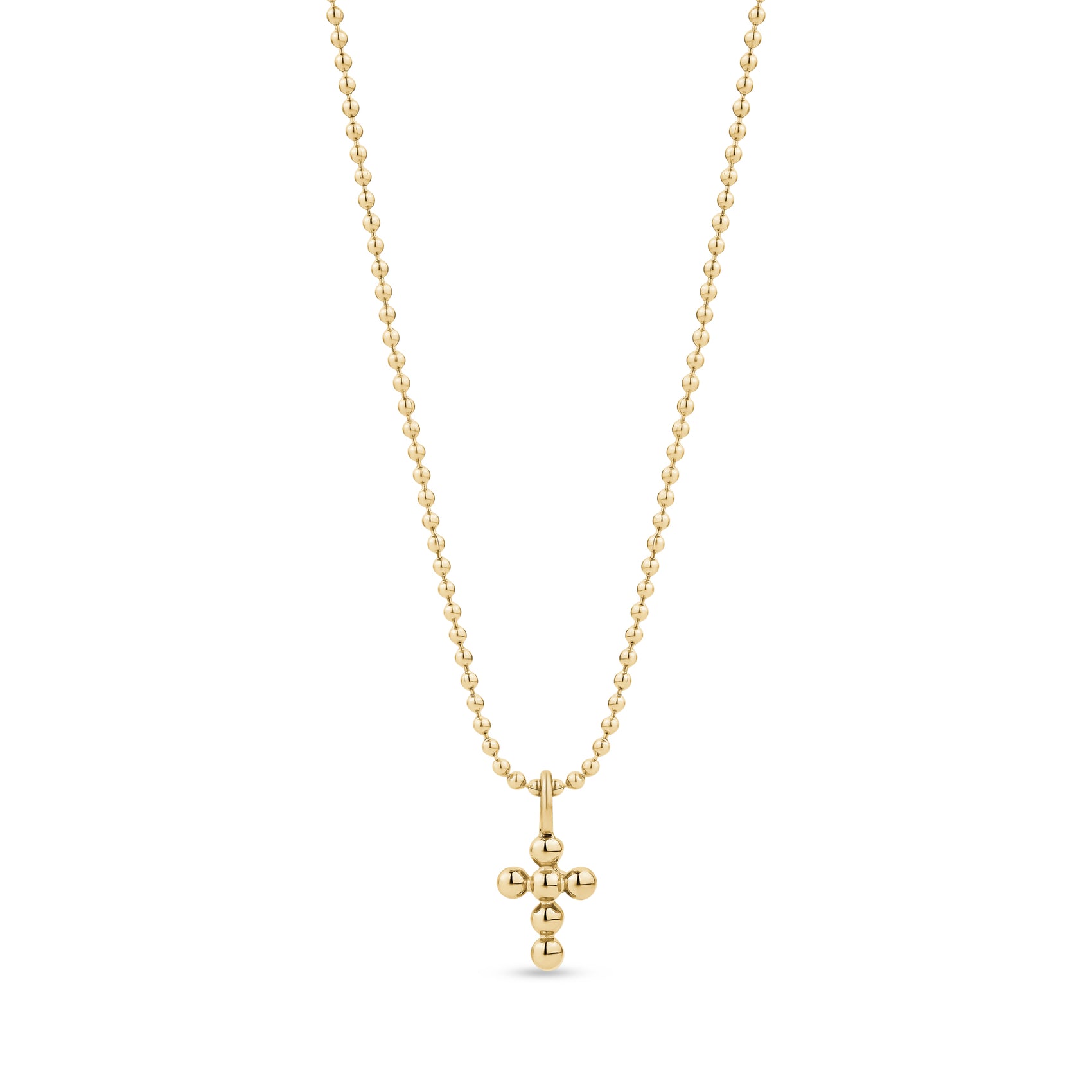 Mini Beaded Cross Pendant - Women Pendant - The Steel Shop