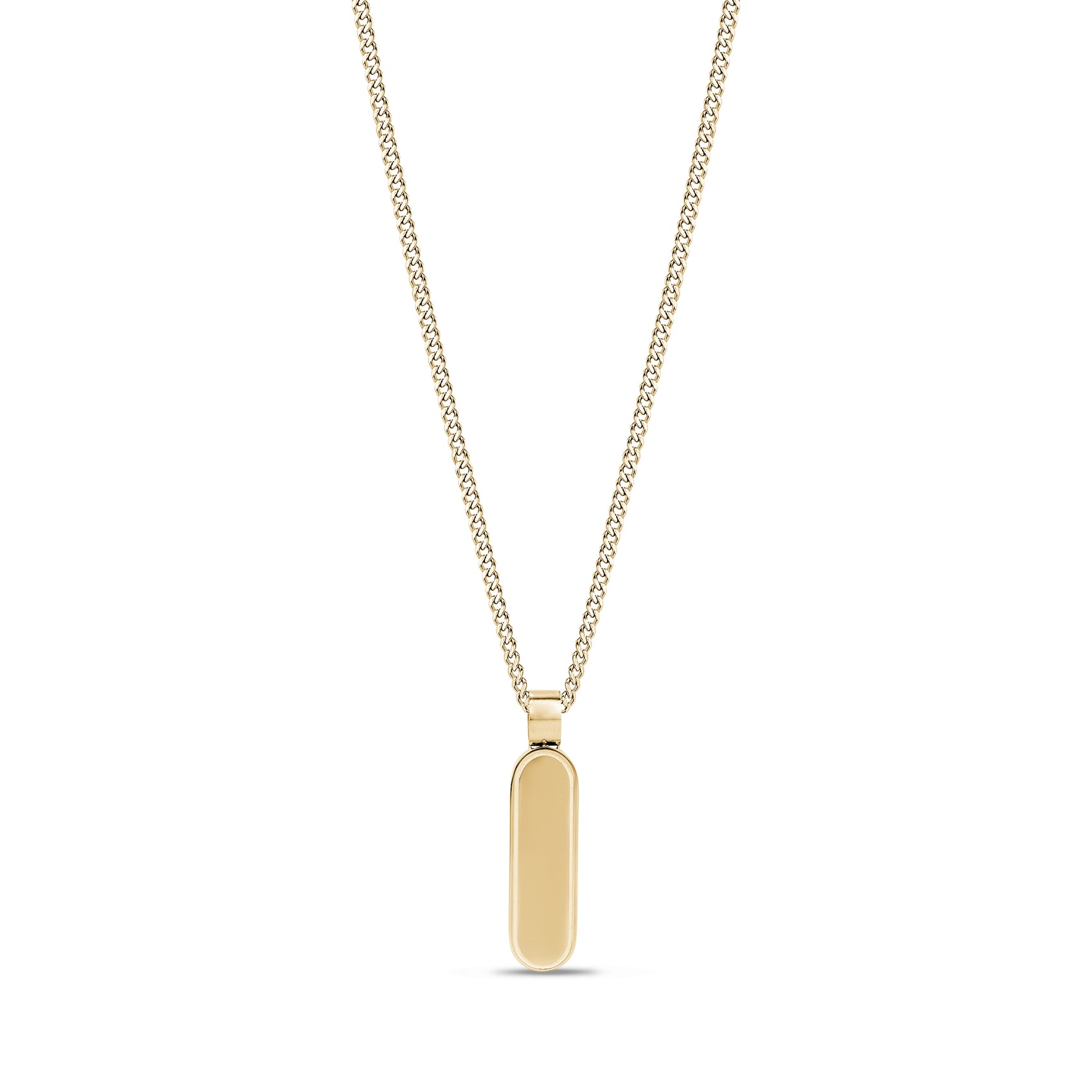 Minimal Oval Bar Pendant - Women Pendant - The Steel Shop