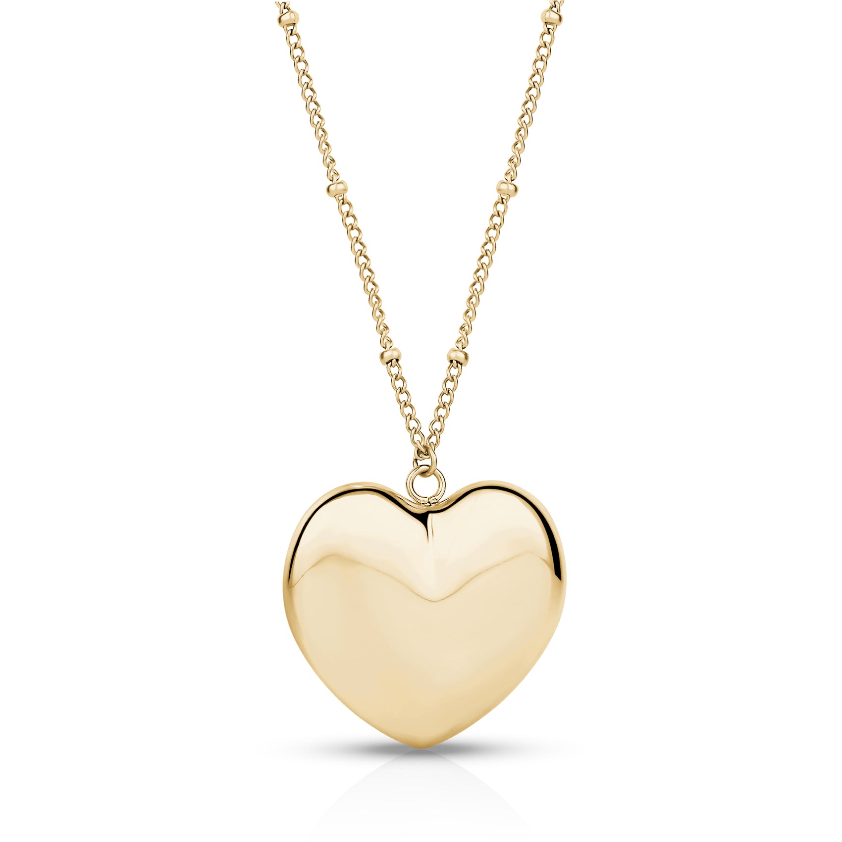 XL Heart Pendant on Long Chain - Women Pendant - The Steel Shop