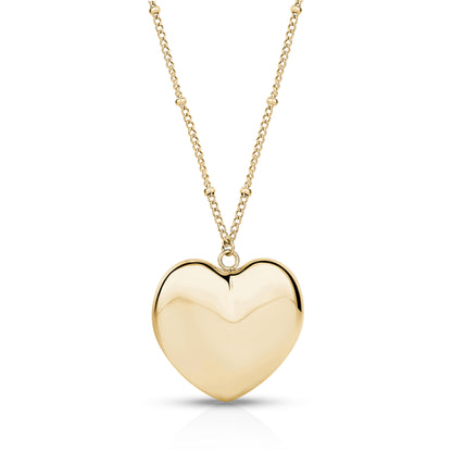 XL Heart Pendant on Long Chain - Women Pendant - The Steel Shop