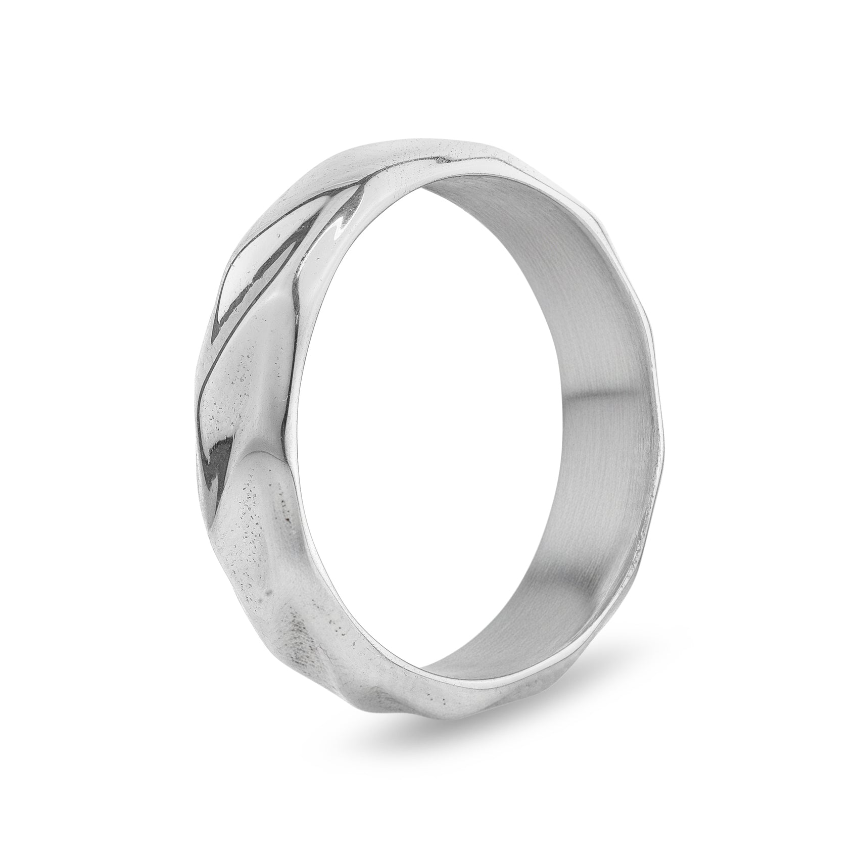Wavy Shine Band - Women Ring - The Steel Shop