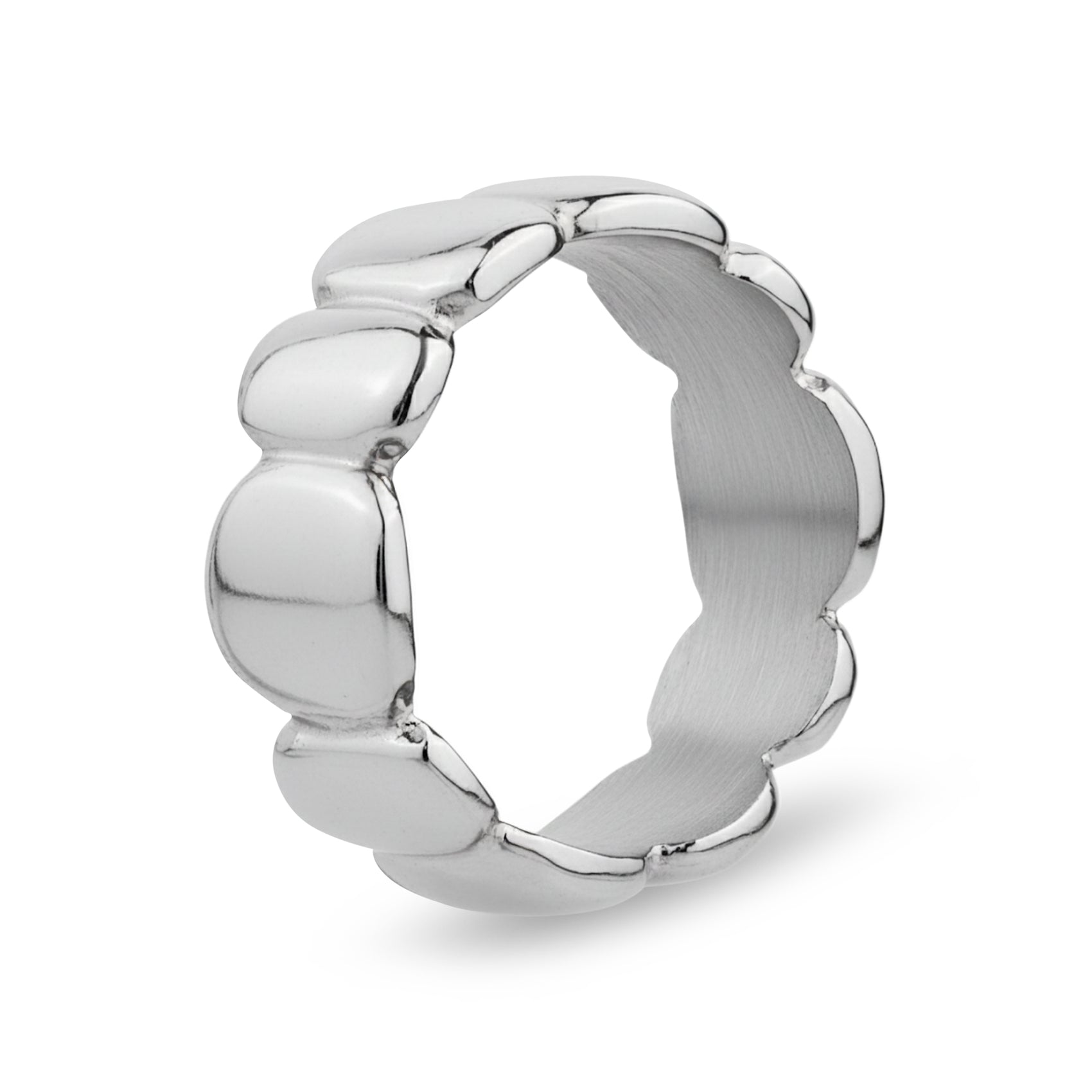Puffy Link Band - Women Ring - The Steel Shop