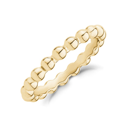 Minimal Beaded Band - Women Ring - The Steel Shop