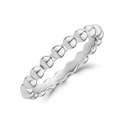 Minimal Beaded Band - Women Ring - The Steel Shop
