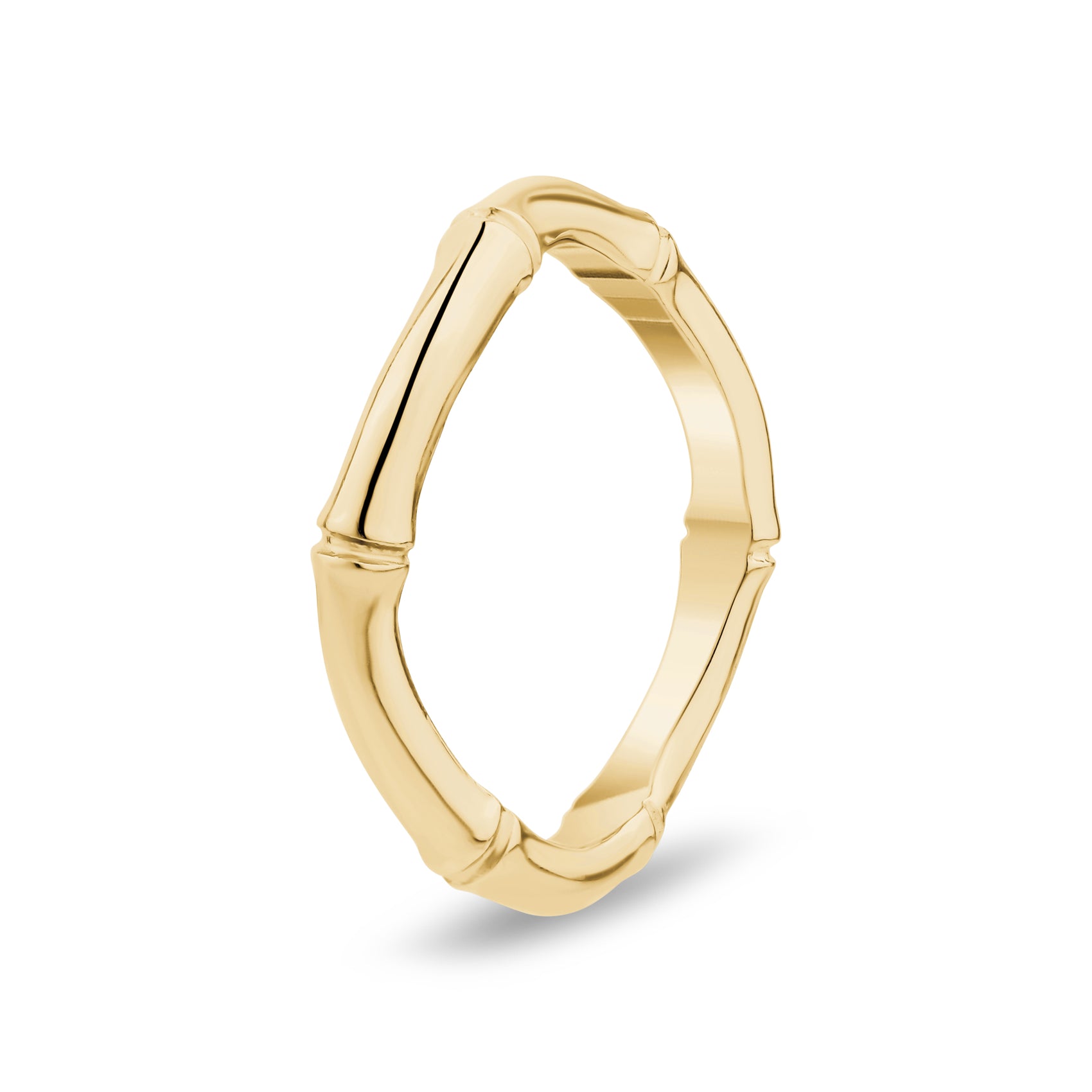Minimal Curved Bamboo Band - Women Ring - The Steel Shop