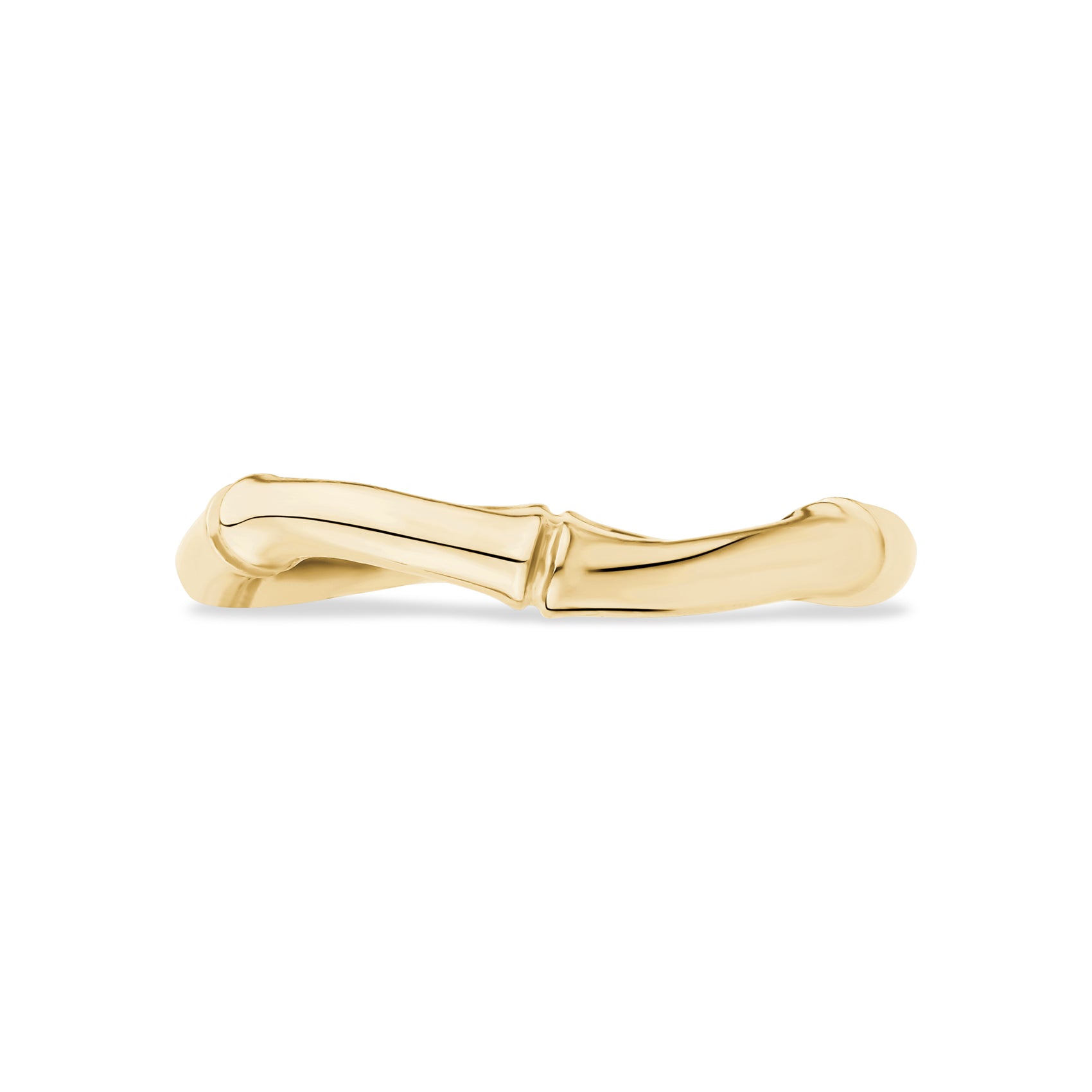 Minimal Curved Bamboo Band - Women Ring - The Steel Shop