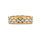 Front view of the two-tone eternal chain band showing alternating gold and silver glossy chain links