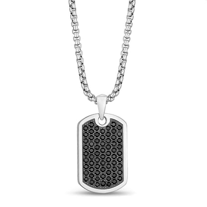 Iced Out Dog Tag - Men Pendant - The Steel Shop