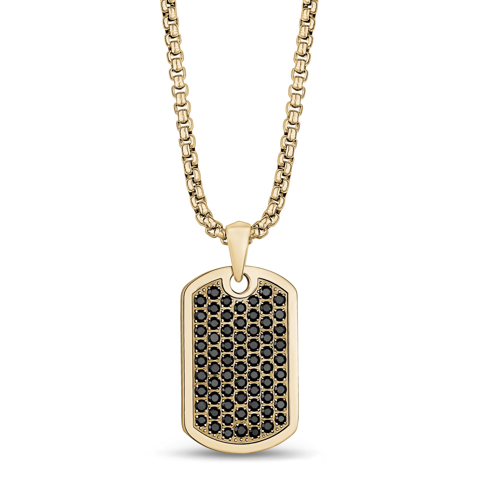 Iced Out Dog Tag - Men Pendant - The Steel Shop