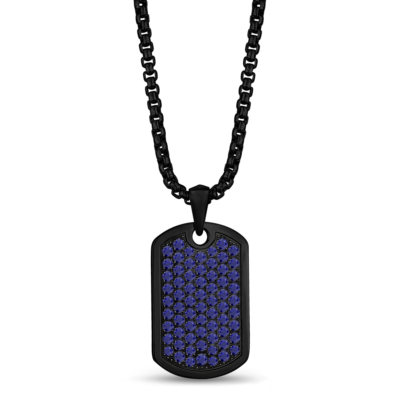 Iced Out Dog Tag - Men Pendant - The Steel Shop
