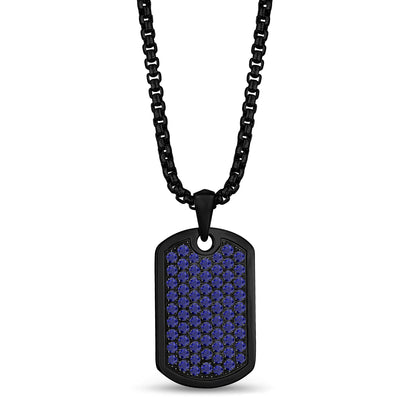 Iced Out Dog Tag - Men Pendant - The Steel Shop