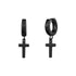 Beveled Edge Cross Earrings - Men Earrings - The Steel Shop