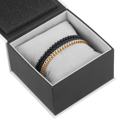 Sleek Gold Stack | 4MM - Bracelet Stacks - The Steel Shop