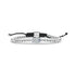 Silver stainless steel Hamsa hand bracelet with cubic zirconia stones and black adjustable cord