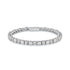 Prism Tennis Bracelet with 3mm cubic zirconia stones and 4mm stainless steel cubes view front