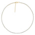 Gold tone adjustable tennis choker necklace with clear sparkling stones