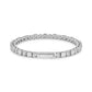 Prism Tennis Bracelet showing the engraved inside of the click-in clasp and alternating stones and cubes