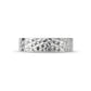 Silver 6mm hammered texture comfort fit wedding band angled view