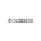 4mm hammered stainless steel wedding band, side view