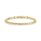 Gold stainless steel textured barrel bead bracelet with clasp
