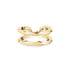 Gold twisted ear cuff 7mm wide with 16mm outer diameter front view