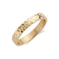 4mm hammered gold-tone wedding band, angled view