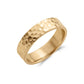 Silver 6mm hammered texture comfort fit wedding band angled view