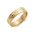 Silver 6mm hammered texture comfort fit wedding band angled view