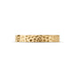 4mm hammered gold-tone wedding band, side view