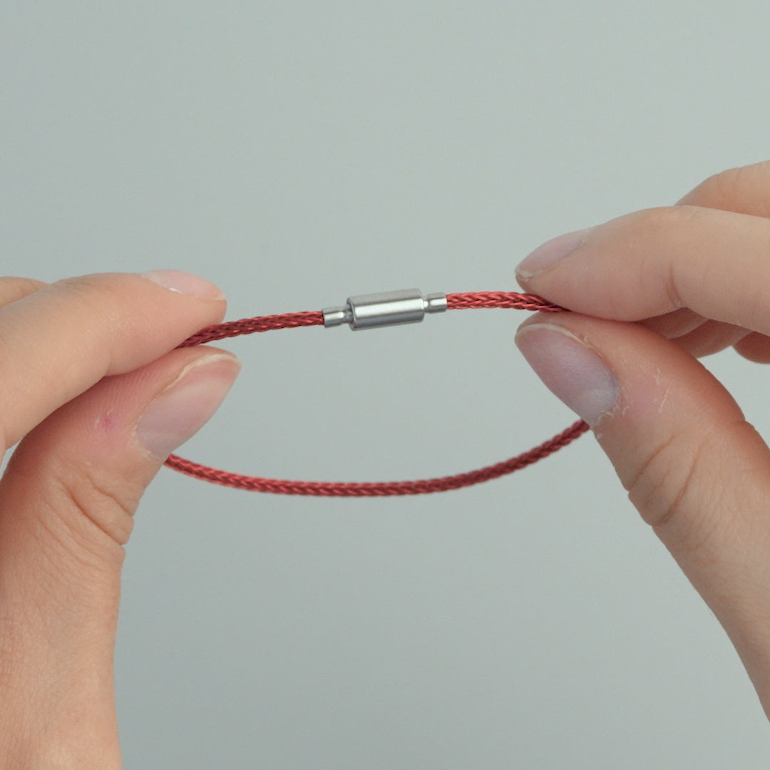 Lucky Red Cord Good Luck Bracelet Red String Silver Clasp