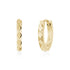 Diamond Cut Huggie Earrings | 13MM - Earrings - The Steel Shop