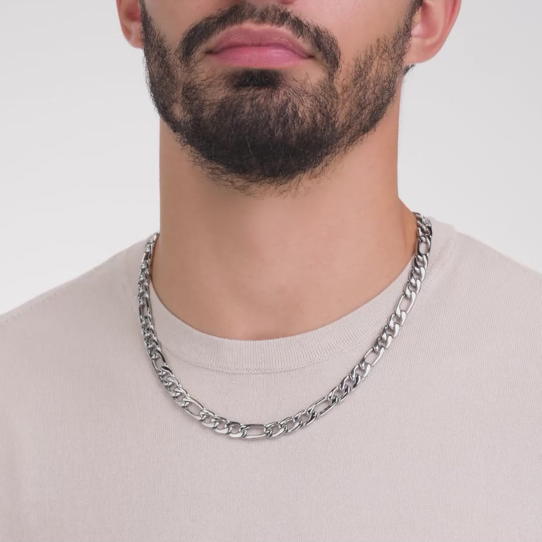 Galis Pendant Necklace For Men - Premium Stainless Steel Necklace for Men,  Silver Plated Non Tarnish Necklace With Square Pendant, Our Necklace Chains
