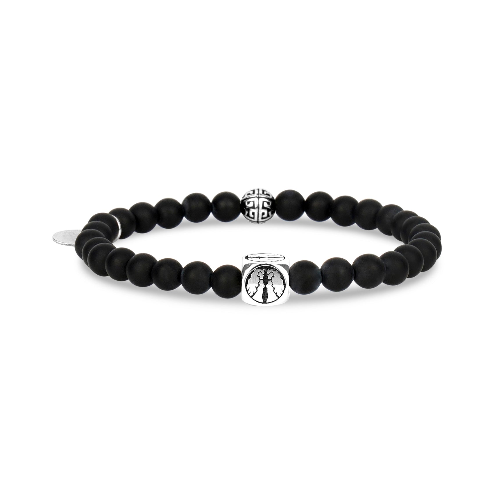 6mm Matte Black Onyx Zodiac Bead Bracelet - Unisex Bead Bracelet - The Steel Shop