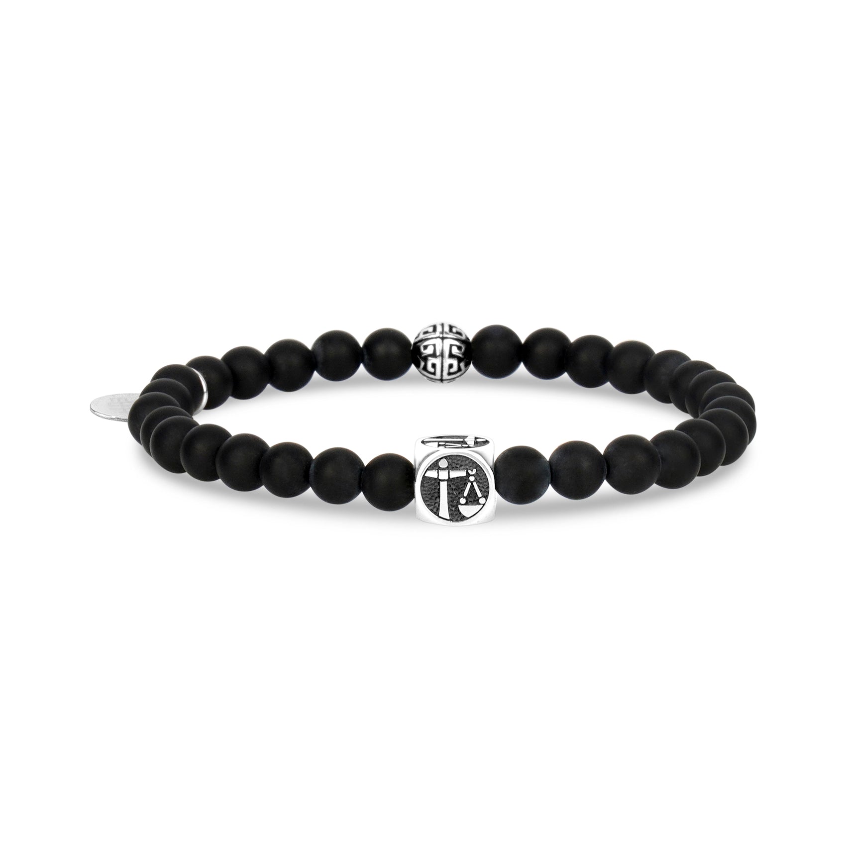 6mm Matte Black Onyx Zodiac Bead Bracelet - Unisex Bead Bracelet - The Steel Shop