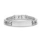 Double Row Box Link ID Bracelet - Mens Steel Bracelets - Silver