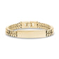 Double Row Box Link ID Bracelet - Mens Steel Bracelets - Gold