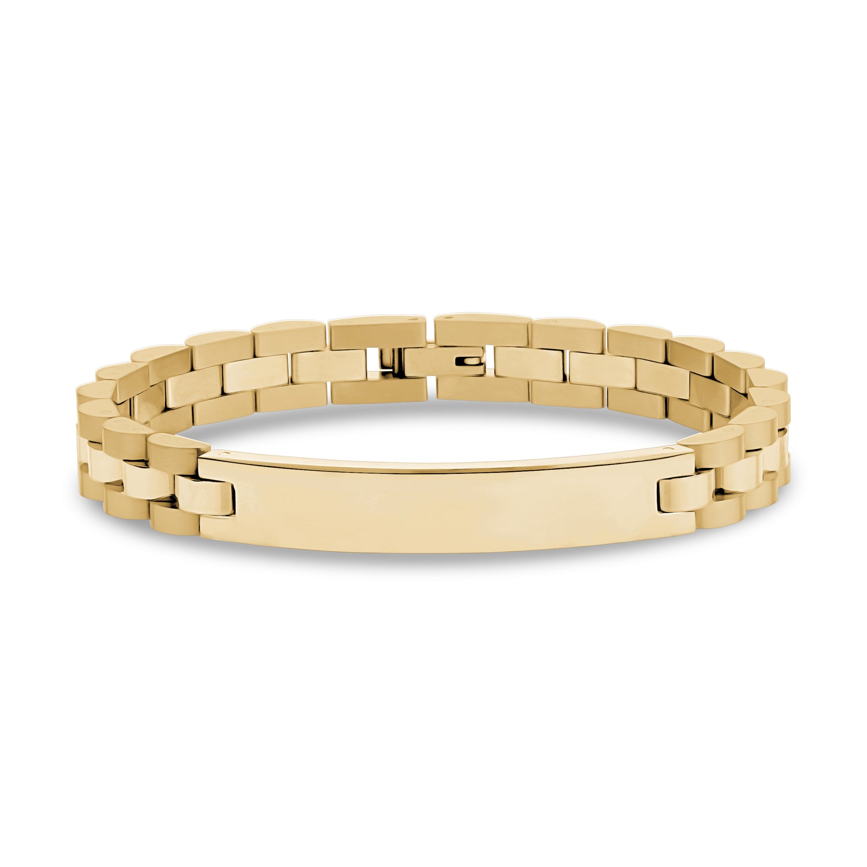 8mm Watch Link ID Bracelet - Mens Steel Bracelets - [product_color_variant]