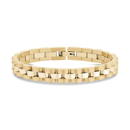 8mm gold stainless steel watch link bracelet