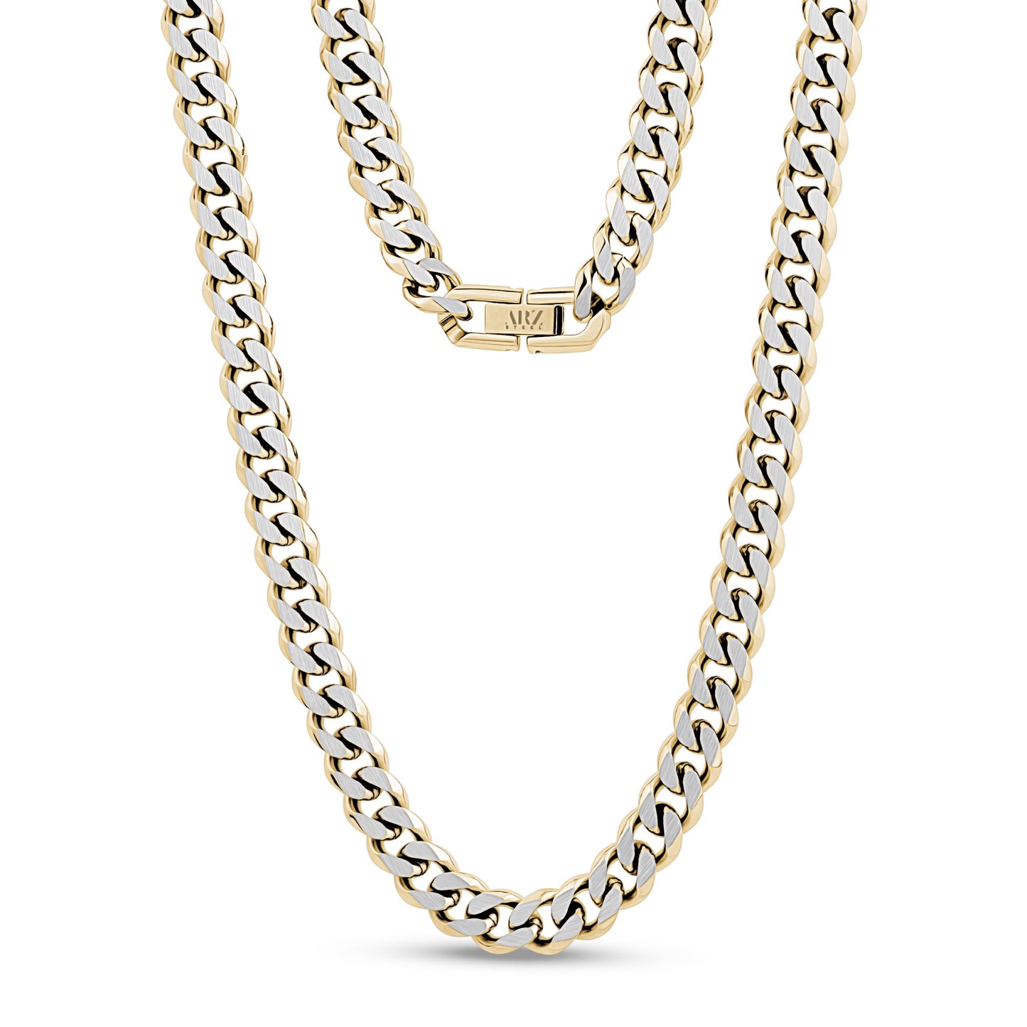 Stainless Steel Amazon Cuban Chain Initial A-Z Cuban Link Chain