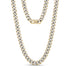 8mm Gold and Silver Stainless Steel Two Tone Cuban Link Chain